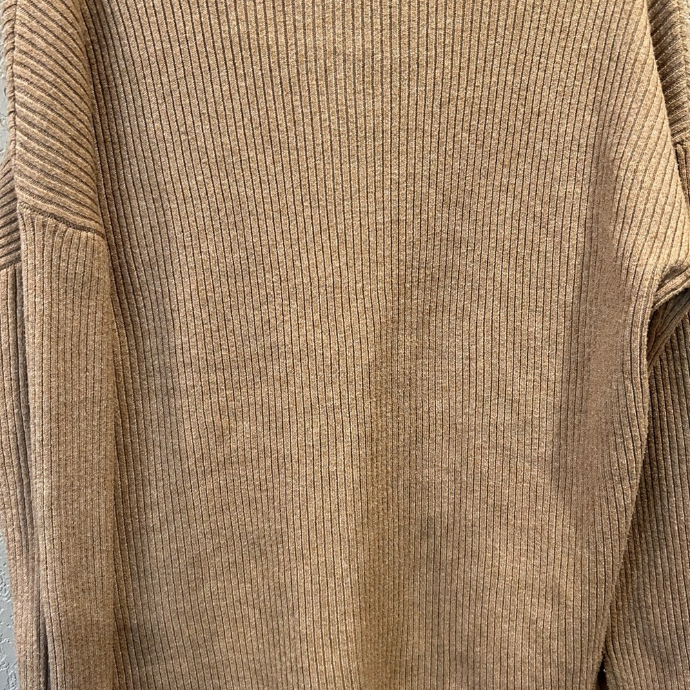 Happily Grey Tan Ribbed Women's Cardigan Sweater - Picture 7 of 12